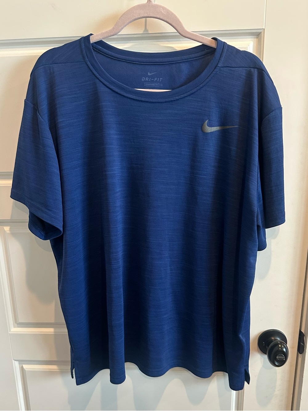 Nike XXL Dri-FIT Blue Short Sleeve Athletic Training Workout T-Shirt